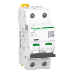 A9F94210 - ACTI 9 iC60L 2P 10A 15kA MINYATUR DEVR - Schneider Electric