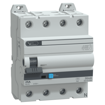 AURAD402503- 4P, 25A, 30MA, A-di RCCB - 1