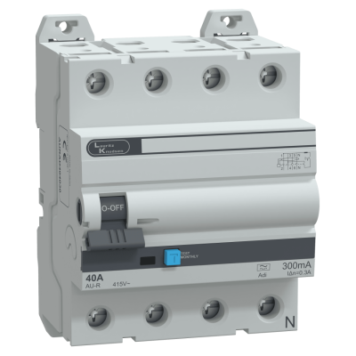 AURAD404030 - 4P, 40 A, 300mA, A-di RCCB - 1