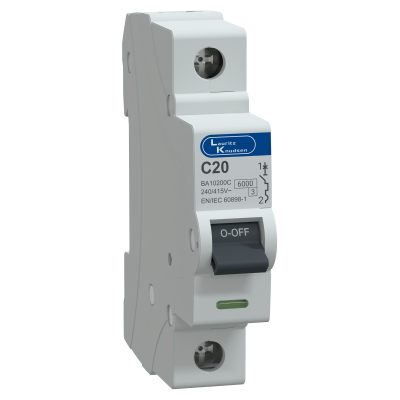 BA10200C-20A, 6kA, C, 1P MCB - 1
