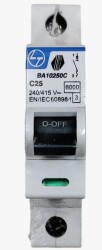 BA10250C-25A, 6kA, C Type, 1P MCB - Lauritz Knudsen Electrical and Automation