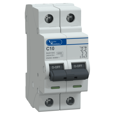 BA20100C-10A, 6kA, C, 2P MCB, Otomatik sigorta - 1