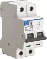 BA20200C-20A, 6kA, C Type, 2P MCB - 1