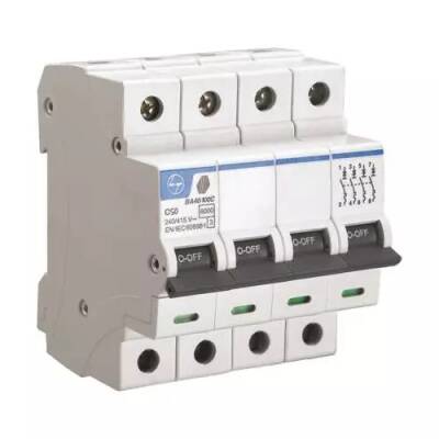 BA40500C-50A, 6kA, C Type, 4P MCB - 1