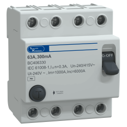 BC406330-4P 63A, 300mA RCCB, Kaçak akım rölesi - Lauritz Knudsen Electrical and Automation