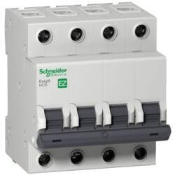 EZ9F56425 - Easy9 4P 25A, 6Ka C Eğrisi Otomatik Sigorta - Schneider Electric