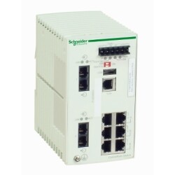 TCSESM083F2CU0 - ConneXium Yönetilebilen Switch - Bakır için 6 port + fiber optik multimod için 2 port - Schneider Electric