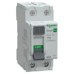 EZ9R49240 - Easy9 Pro 2P 40A 30mA A-Type RCCB - Schneider Electric