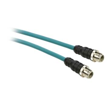 TCSECL1M1M3S2 - IP67 anahtarı için Ethernet bakır kablosu - M12 konektörü - 3 m - 1