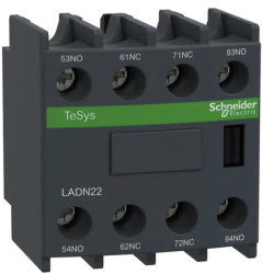 LADN22 - Tesys D - Yardımcı Kontak Bloğu - 2 Na + 2 Nk - Vida Kelepçesi Terminalleri - Schneider Electric