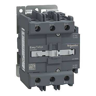 LC1E80M5 - EasyPact TVS Contactor 3P 37KW 220VAC - 1