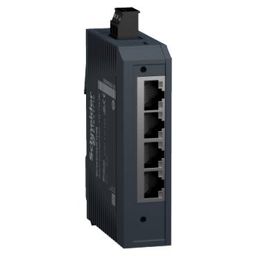 MCSESU053F1CU0 - Modicon Standart Yönetilmeyen Anahtar - bakır için 4 bağlantı noktası + çok modlu fiber optik için 1 bağlantı noktası - 1