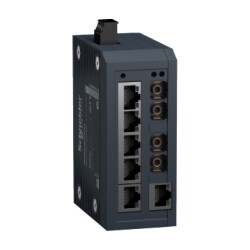 MCSESU083F2CS0 - Modicon Standart Yönetilmeyen Anahtar - bakır için 6 bağlantı noktası + tek modlu fiber optik için 2 bağlantı noktası - 1