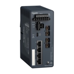 MCSESM063F2CS0 - Modicon Yönetilen Anahtar - bakır için 4 bağlantı noktası + fiber optik tekli mod için 2 bağlantı noktası - 1