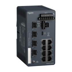 MCSESM123F2LG0 - Modicon Yönetilen Anahtar - bakır için 8 bağlantı noktası + 4 Gigabit SFP - 1