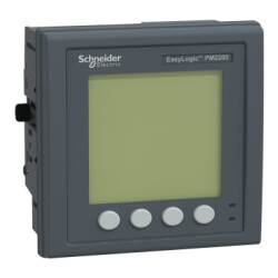 METSEPM2220R - PM2220 Power Meter w/ RJ45 LVCT - PM2220 Enerji Analizörü, LCD RS485 Min/Max RTC 15. Harmonik, RJ45 akım trafosu bağlantılı - Schneider Electric