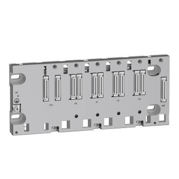 BMEXBP0400H - sağlamlaştırılmış raf X80 - 4 yuva - Ethernet arka paneli - 1