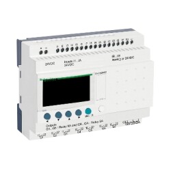SR3B261BD - modüler akıllı röle Zelio Logic - 26 G Ç - 24 V DC - saat - ekran - 1