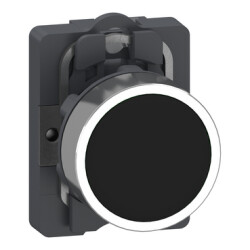 XA2AA21 - PB,FLUSH,BLACK,1NO - Schneider Electric