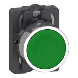 XA2AA31 - PB,FLUSH,GREEN,1NO - Schneider Electric