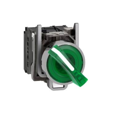 XB4BK123B5-Işıklı seçici buton, 24VAC/DC, yeşil - 1